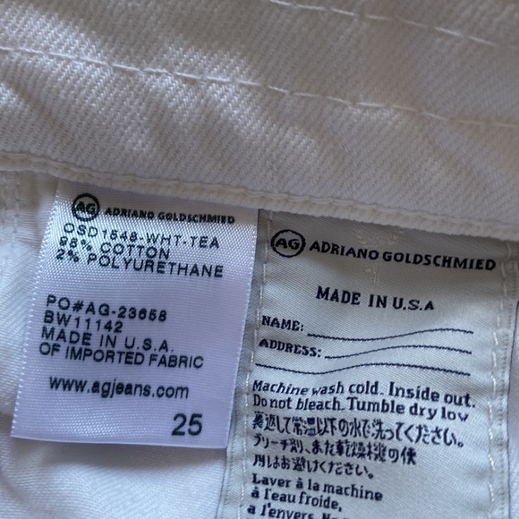 AG Adriano Goldschmied The carrie WHITE distressed jean shorts - Picture 10 of 10